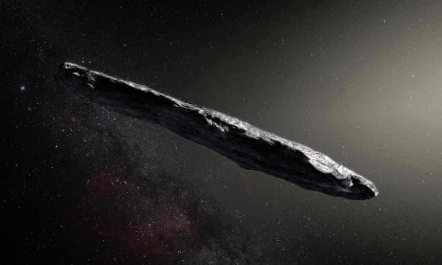 Une illustration d'Oumuamua a été publiée après sa découverte en 2017.