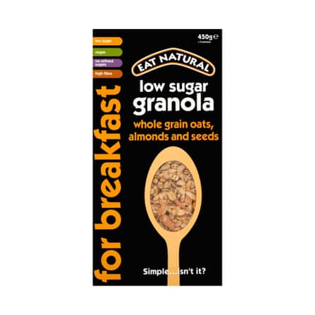 Eat Natural Low Sugar Whole Grain Oats Granola Breakfast Cereal 450g