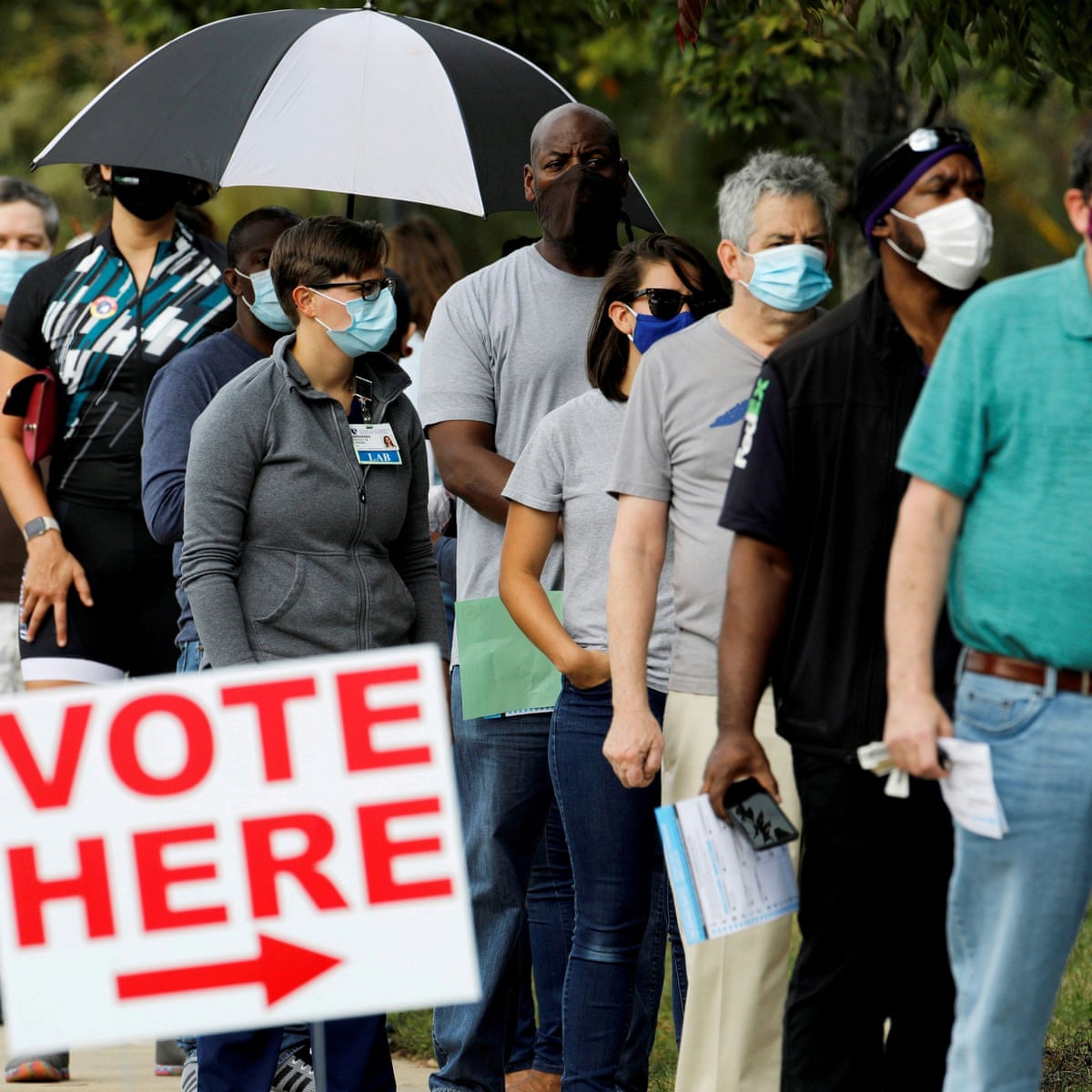 Us 2020 Election Could Have The Highest Rate Of Voter Turnout Since 1908 Us News The Guardian