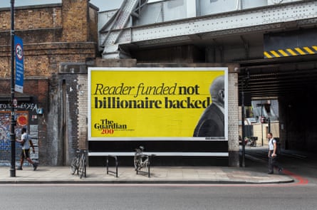 The Guardian 200th anniversary advertising creative ‘Reader funded not billionaire backed’