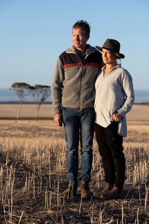Simon Wallwork and Cindy Stevens on their farm