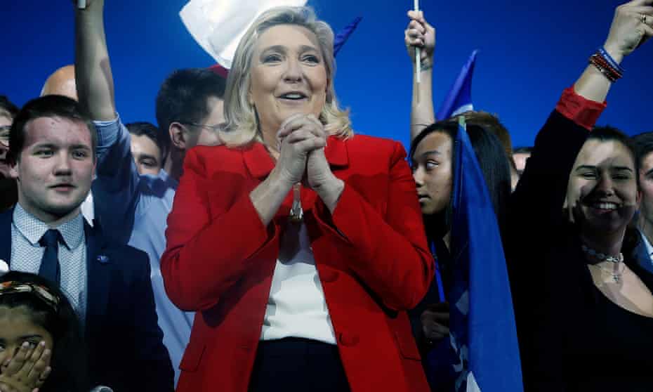 Marine Le Pen at a campaign rally on Thursday in Avignon, southern France