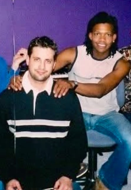 Randall Crawford, left, and Michael Tait at Crawford’s house for Thanksgiving in 1999.