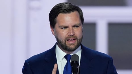 JD Vance attacks Democrats in first speech as Republican vice-president nominee – video