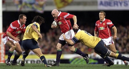 Keith Wood with ball in hand against Australia on the Lions tour of 2001