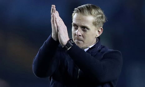 Garry Monk applauds the visiting fans at Hillsborough after Middlesbrough’s 2-1 win at Sheffield Wednesday on Saturday. Hours later he was relieved of his job. 