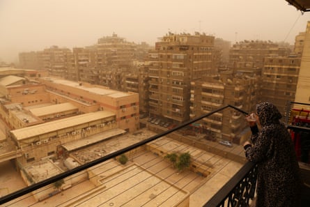 A sandstorm in Cairo.