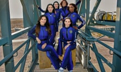 The Blue Origin all-female crew. Clockwise : Lauren Sanchez, Amanda Nguyuen, Katy Perry, Gayle King, Aisha Bowe and Kerrianne Flynn.