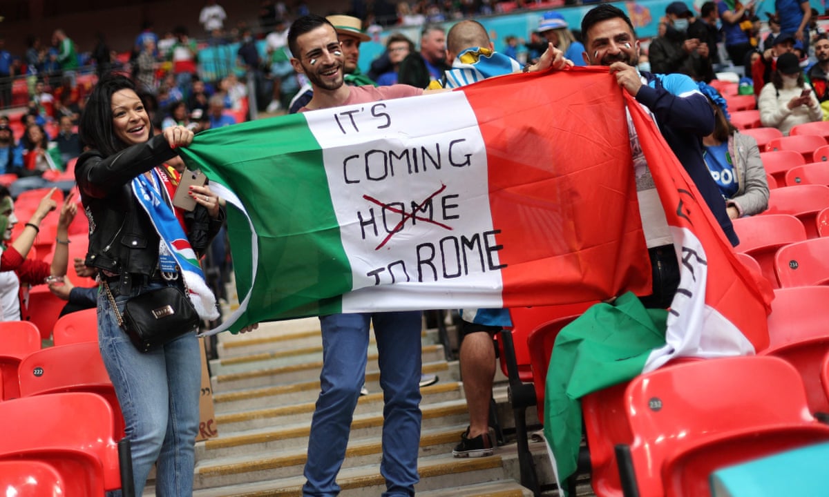 Football's coming to Rome? Italy fans look to Wembley showdown | Euro 2020  | The Guardian