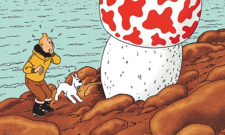 Detail from the cover of Tintin: The Shooting Star by Hergé.