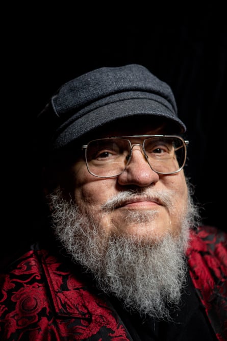 George RR Martin, photographed at his hotel in London