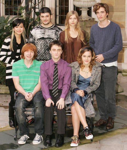 Magic touch: with Harry Potter and the Goblet of Fire co-stars.