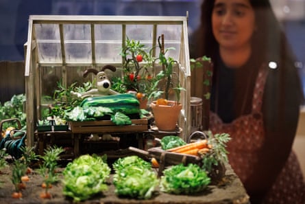 Gromit in a model greenhouse