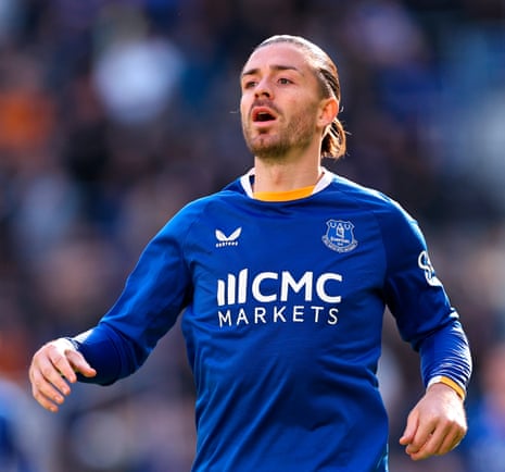 Jack Grealish during an Everton match