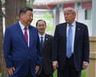 Trump asks if Xi brings other presidents to exclusive compound during private tour – video