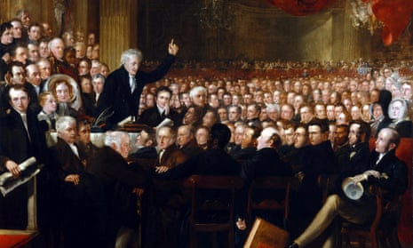 Meeting of the World Anti-Slavery Convention, Exeter Hall, London, 1840, oil on canvas by Benjamin Robert Haydon