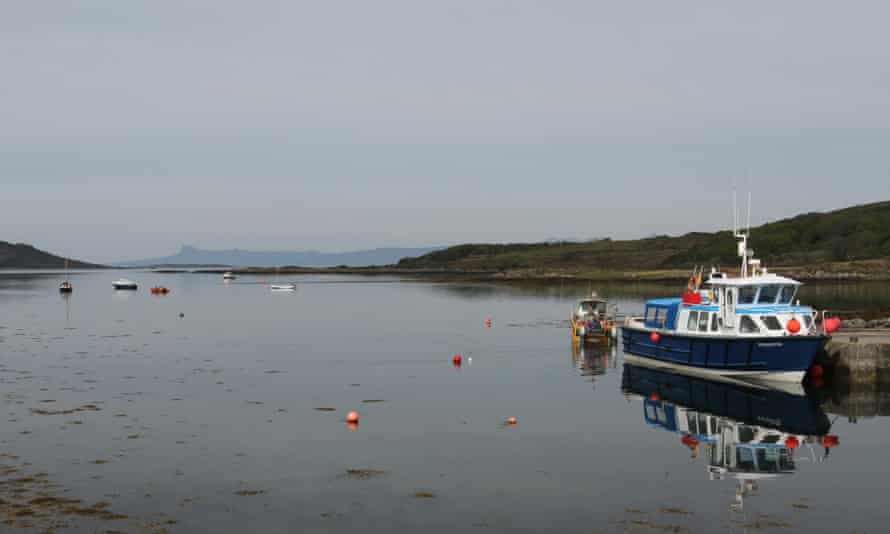 MV Sheerwater moored in Arisaig.