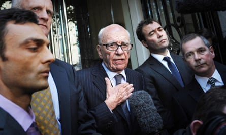 Rupert Murdoch speaks to media in London in July 2011 after meeting with the family of Milly Dowler.
