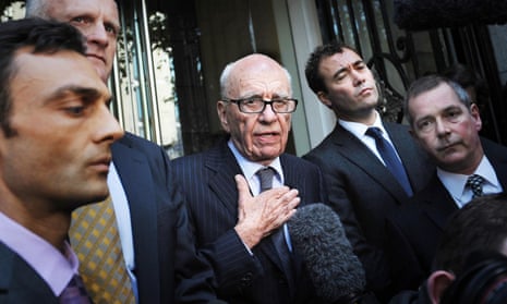 Murdoch speaks to the media in London after meeting the family of murdered schoolgirl Milly Dowler, whose voicemail was hacked by the now-defunct News of the World.