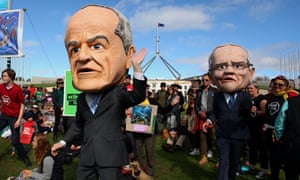 A protest against Adani's coalmine outside Parliament House