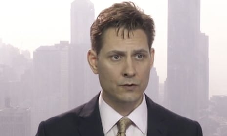 Michael Kovrig in an image from a video recorded in March.