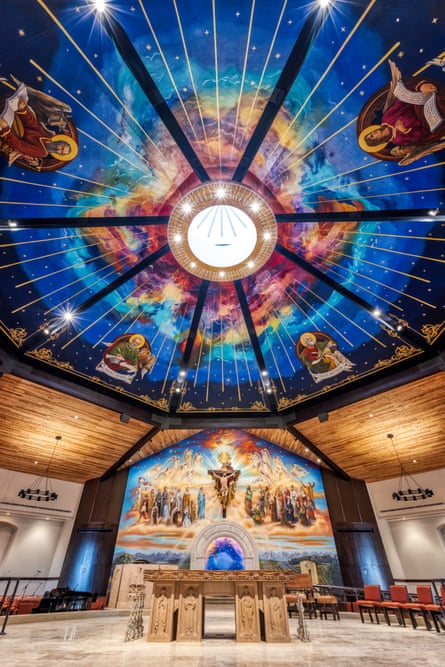 The ceiling of the church 