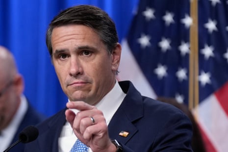 Acting Attorney General Todd Blanche speaks during a news conference on unaccompanied children at the Justice Department, June 11, 2026, in Washington.
