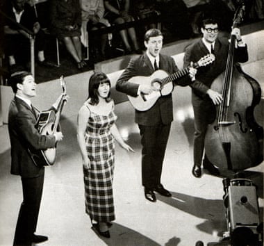 Judith Durham, second left, with the Seekers, with from left: Keith Potger, Bruce Woodley and Athol Guy.