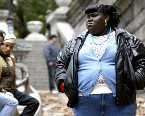 Gabourey Sidibe as Precious in the 2009 film adaptation of Push.