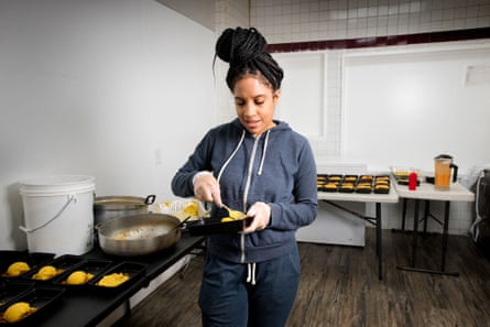 Here, Blenlly’s cousin, Mirtha “Tita” Peña, helps with food prep. “Next Stop Vegan” is a Dominican vegan meal prep delivery service in the Bronx founded by chef Blenlly Mena and run with the help of her mother, sister, cousin and childhood friend.