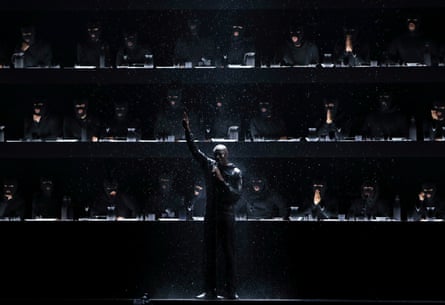 Stormzy performs at the Brit awards at the O2 Arena in London
