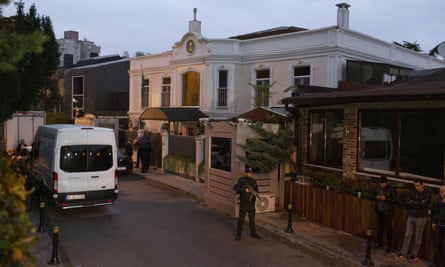 Armed guards have been placed outside the Saudi consul general's residence in Istanbul.
