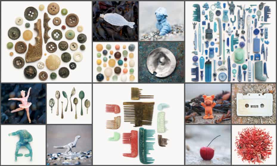 Spoons, combs, toys, plastic. Lisa Woollett's beach collections