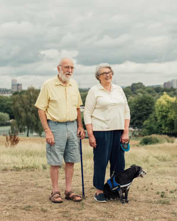‘We’ve been coming to Springfield Park for 41 years’: Alfred and Carolyn Poole with their dog, Basil.