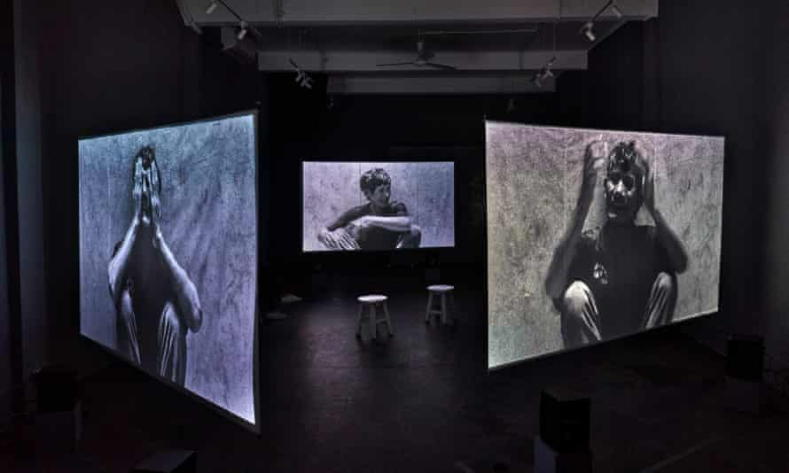 Stamina needed … Nguyen Trinh Thi’s video work evokes the experiences of captives in Vietnamese jungle camps.