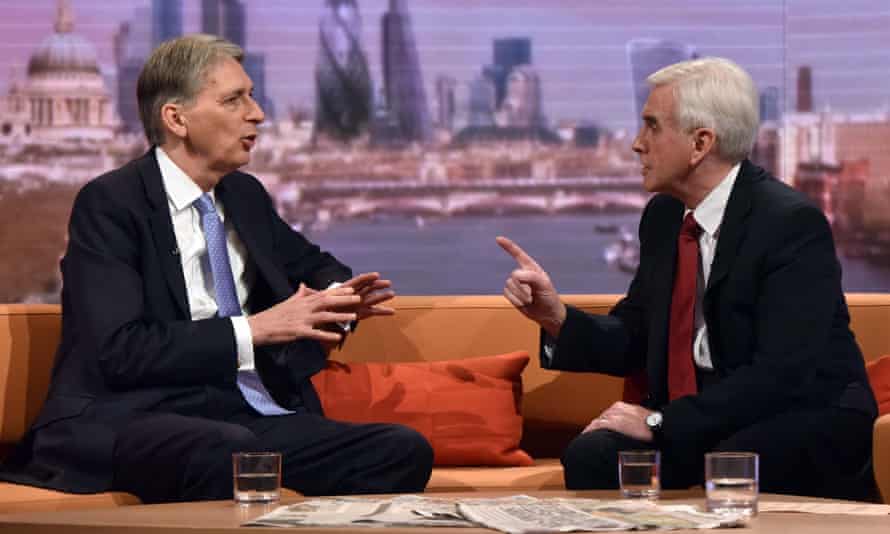 The chancellor Philip Hammond (left) has been urged by his shadow, John McDonnell, to reverse cuts to disability benefits.