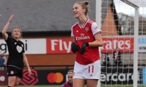 Vivianne Miedema celebrates one of the six goals she scored against Bristol City in December.