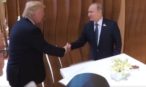 Trump and Putin meet at G20 as Hamburg police call for reinforcements