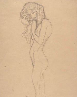Standing Female Nude (Gustav Klimt, 1901).