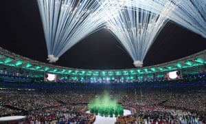 Fireworks during the opening ceremony.