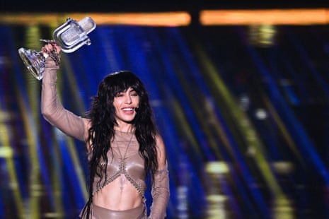 Singer Loreen with the trophy.