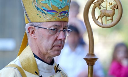 Justin Welby arriving at Canterbury Cathedral, April 2019