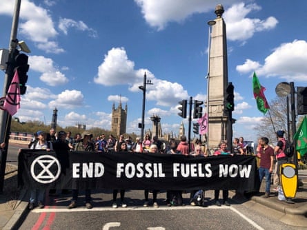XR activists during a Just Stop Oil protest in London, April 2022.
