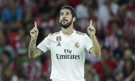 Isco came off the bench to score for Real Madrid against Athletic Bilbao at the weekend.