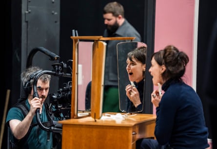 ‘Driven by money and desperation’ … Allison Cook rehearsing as Mrs X E