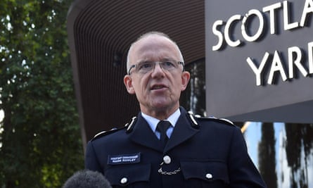Mark Rowley, then the Met’s assistant commissioner, speaks to the media outside New Scotland Yard in 2017.