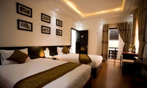 Bedroom at the Golden Bell Homestay, Hoi An, Vietnam.