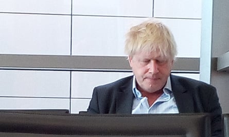 Boris Johnson at San Francesco d'Asssisi airport