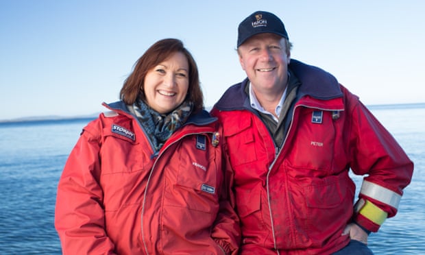 Peter and Frances Bender of Huon Salmon in Tasmania