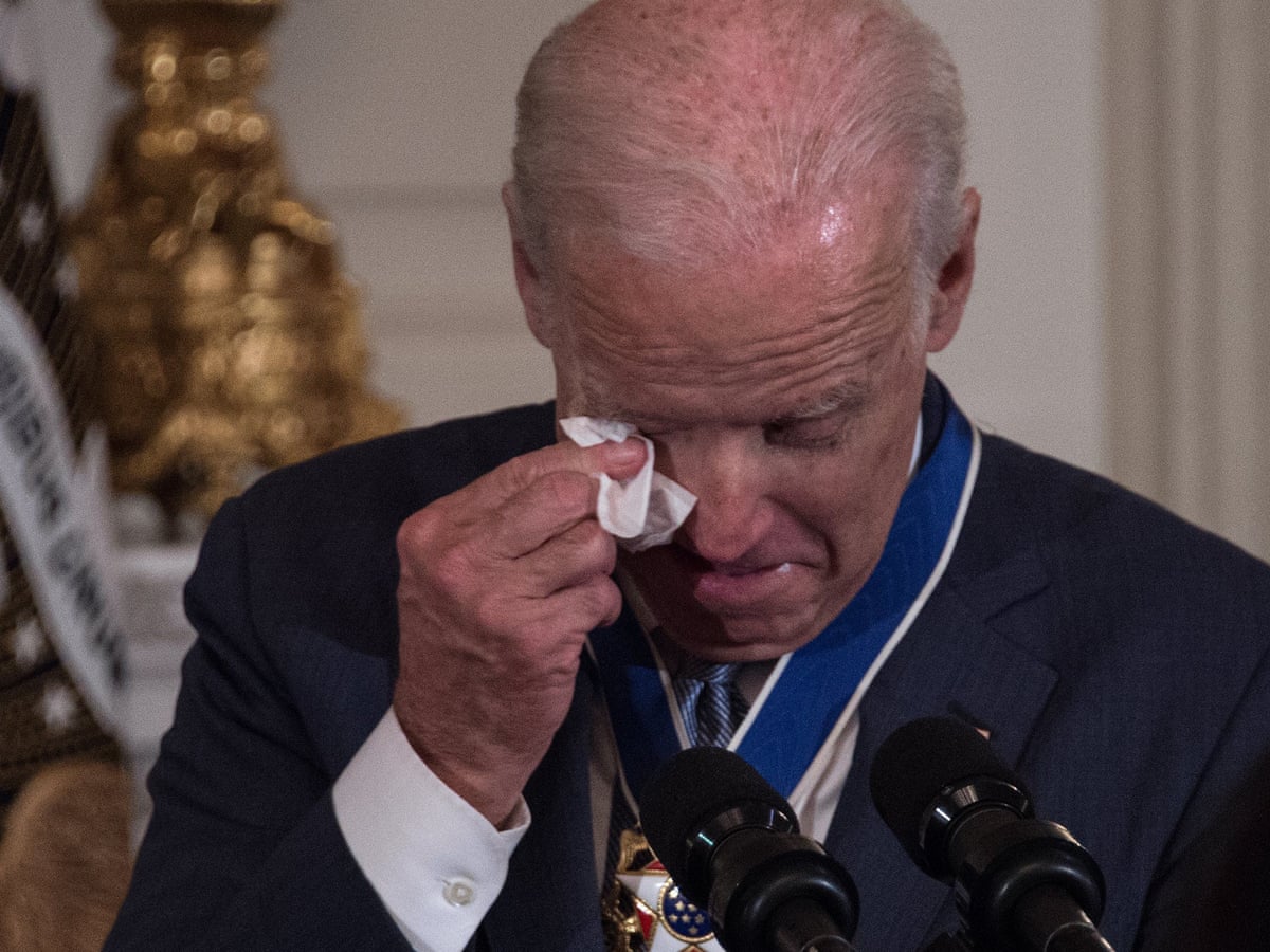 Joe Biden's tears show politics doesn't have to be macho | Joe Biden | The  Guardian